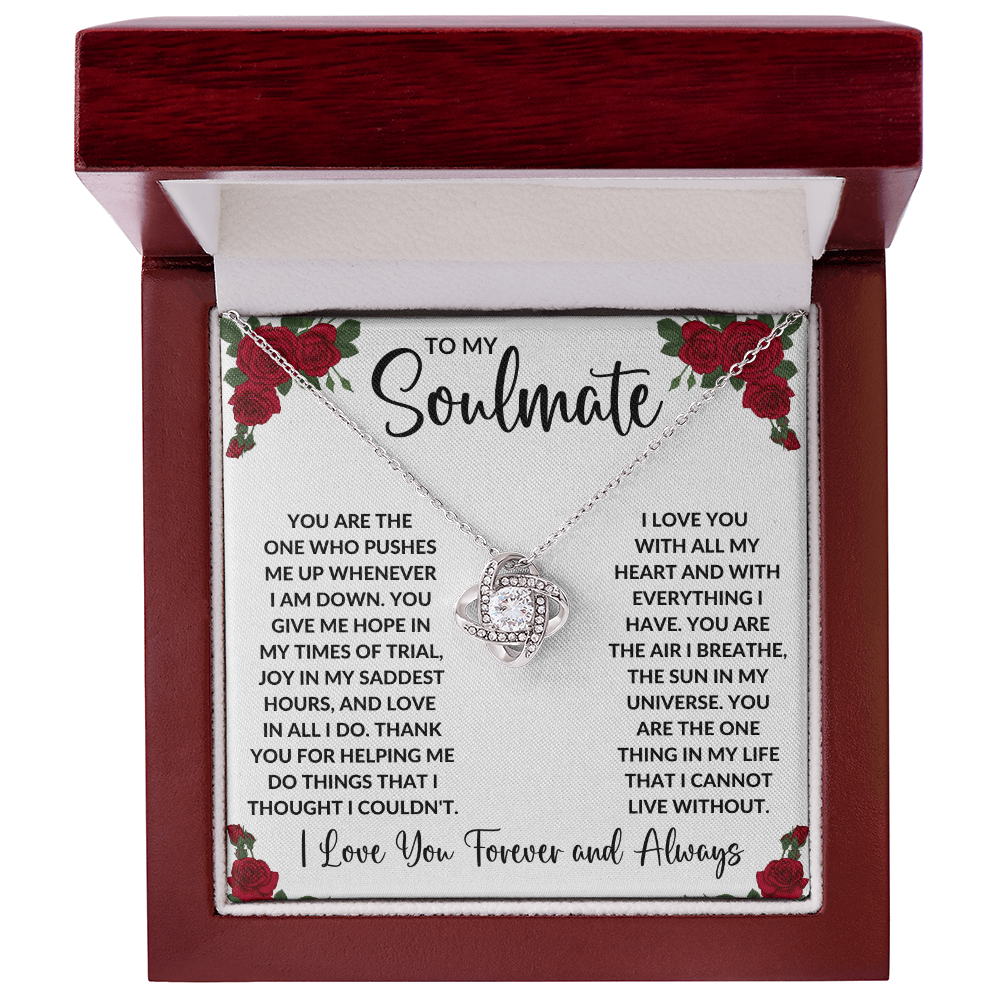 Soulmate I Love You Love Knot Necklace