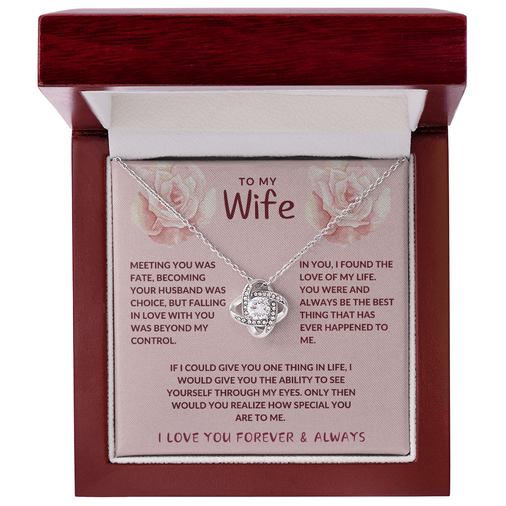 Wife Love of My Life Love Knot Necklace