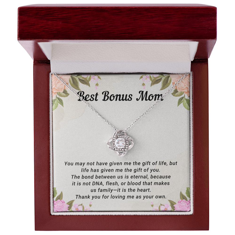 Love Knot Necklace for Best Bonus Mom