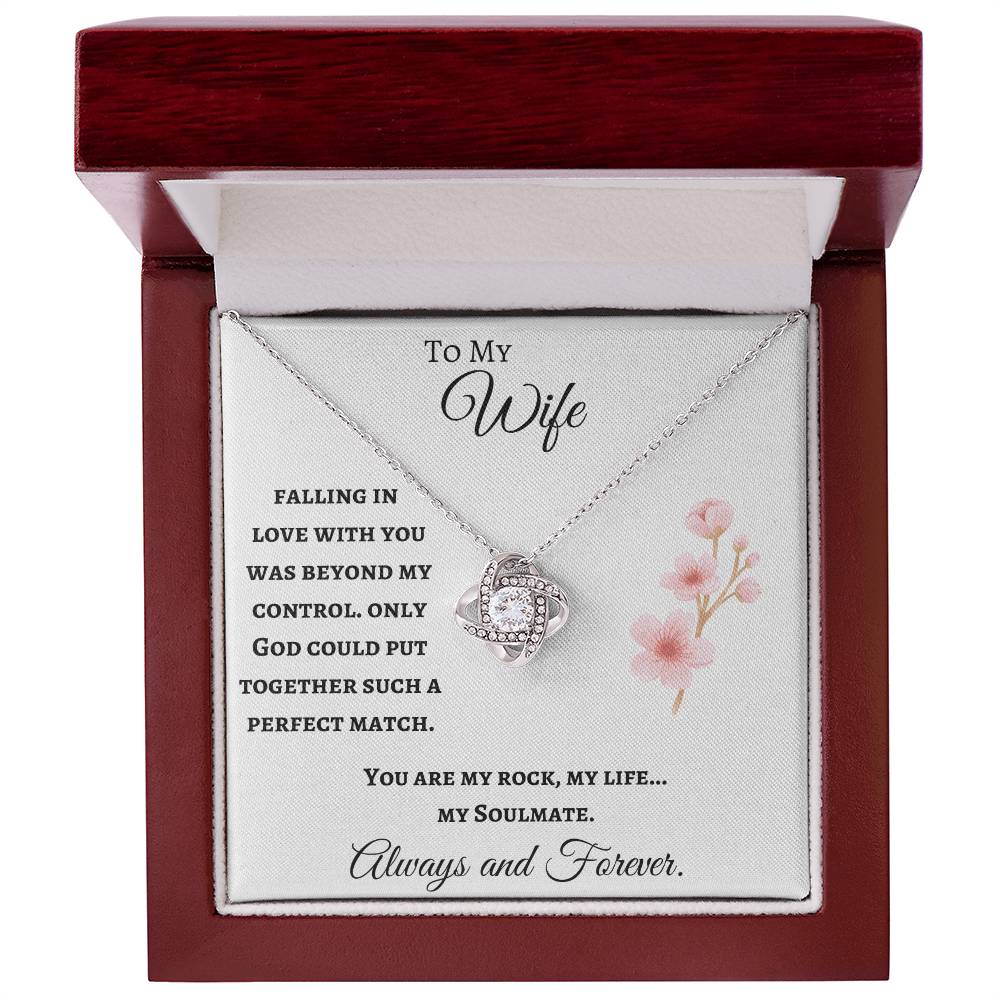 To My Wife Love Knot Soulmate Necklace