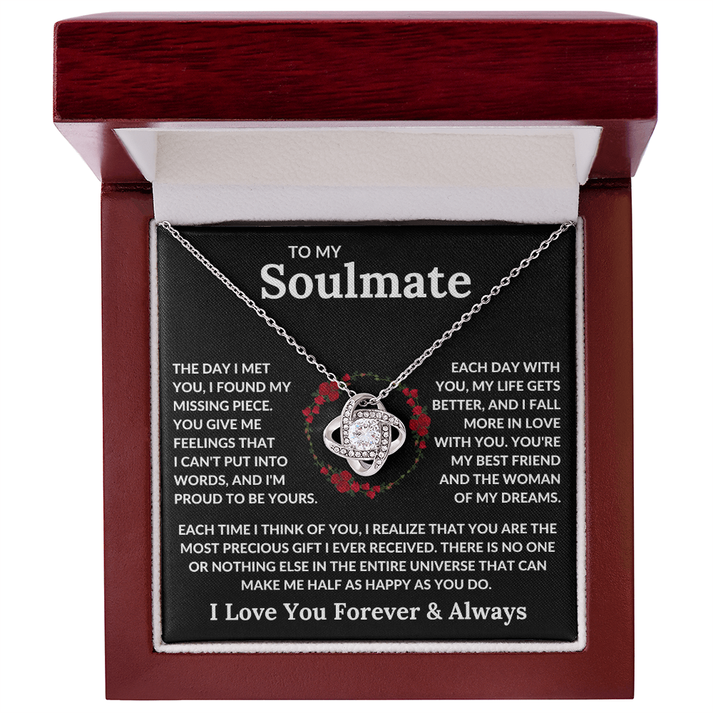 You're My Most Precious Gift Soulmate Love Knot Necklace