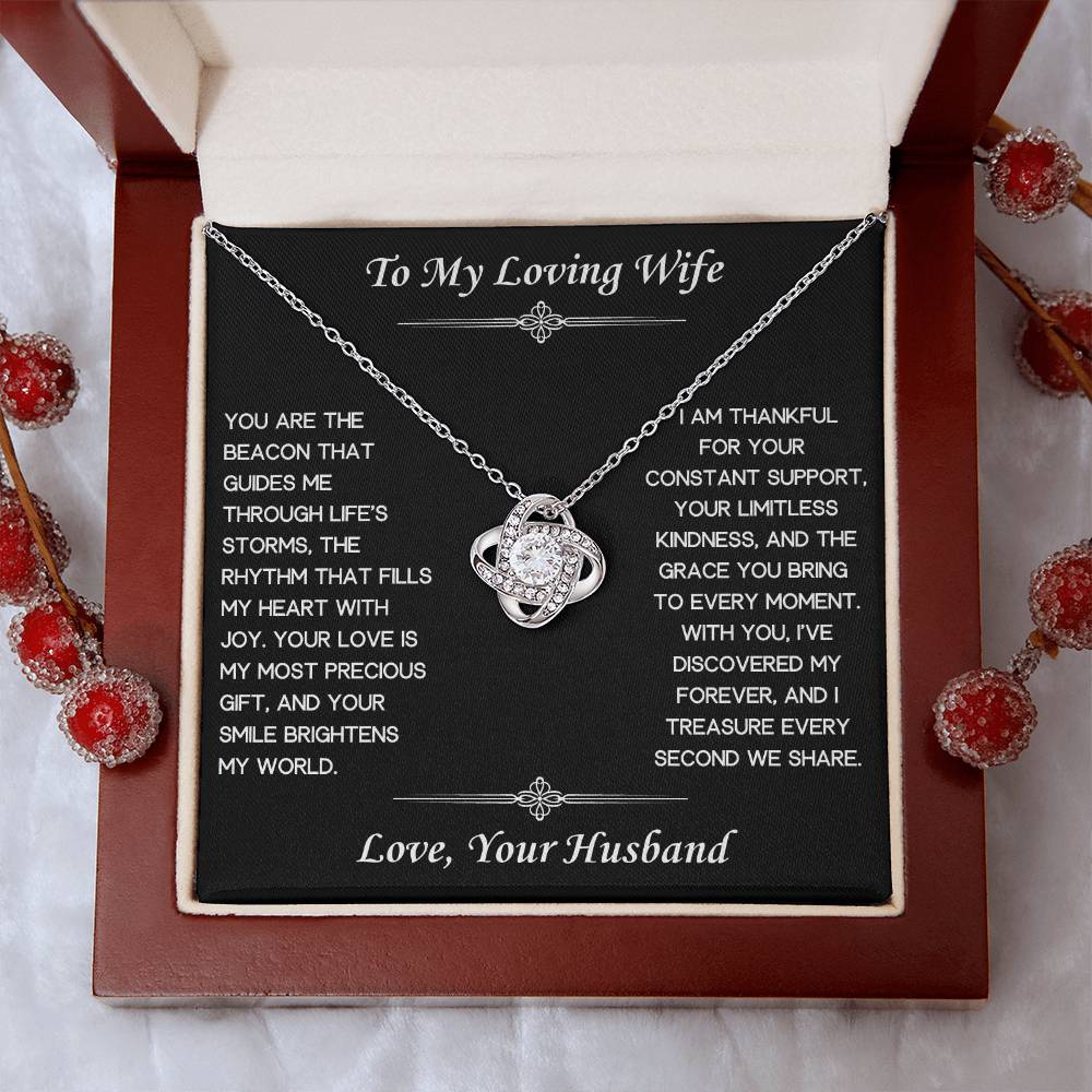 To My Loving Wife Love Knot Necklace