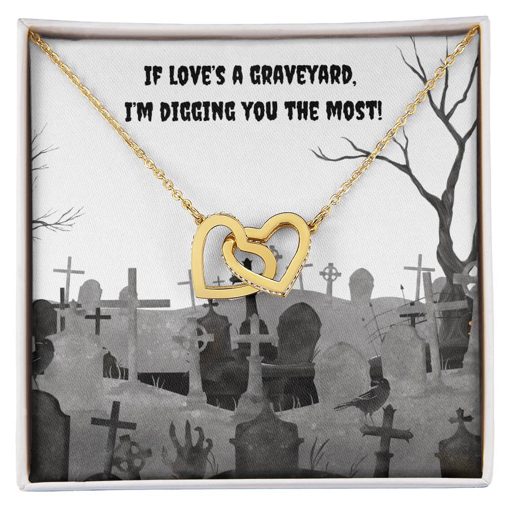 Halloween Interlocking Hearts Necklace