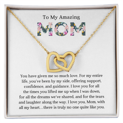 Interlocking Hearts Necklace for Mom