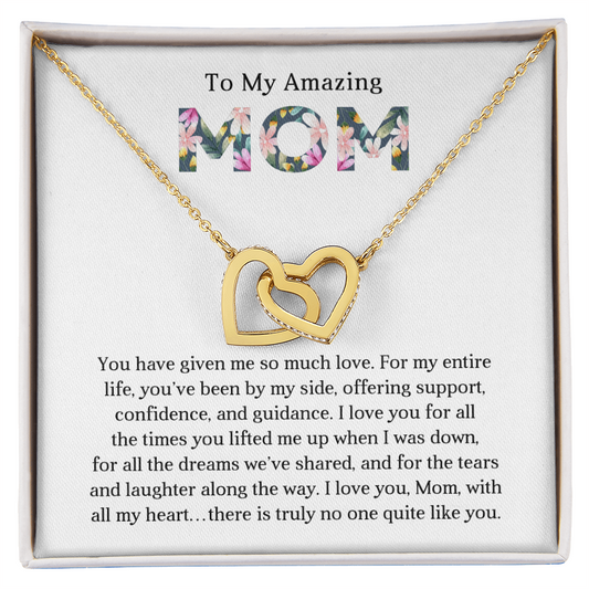 Interlocking Hearts Necklace for Mom