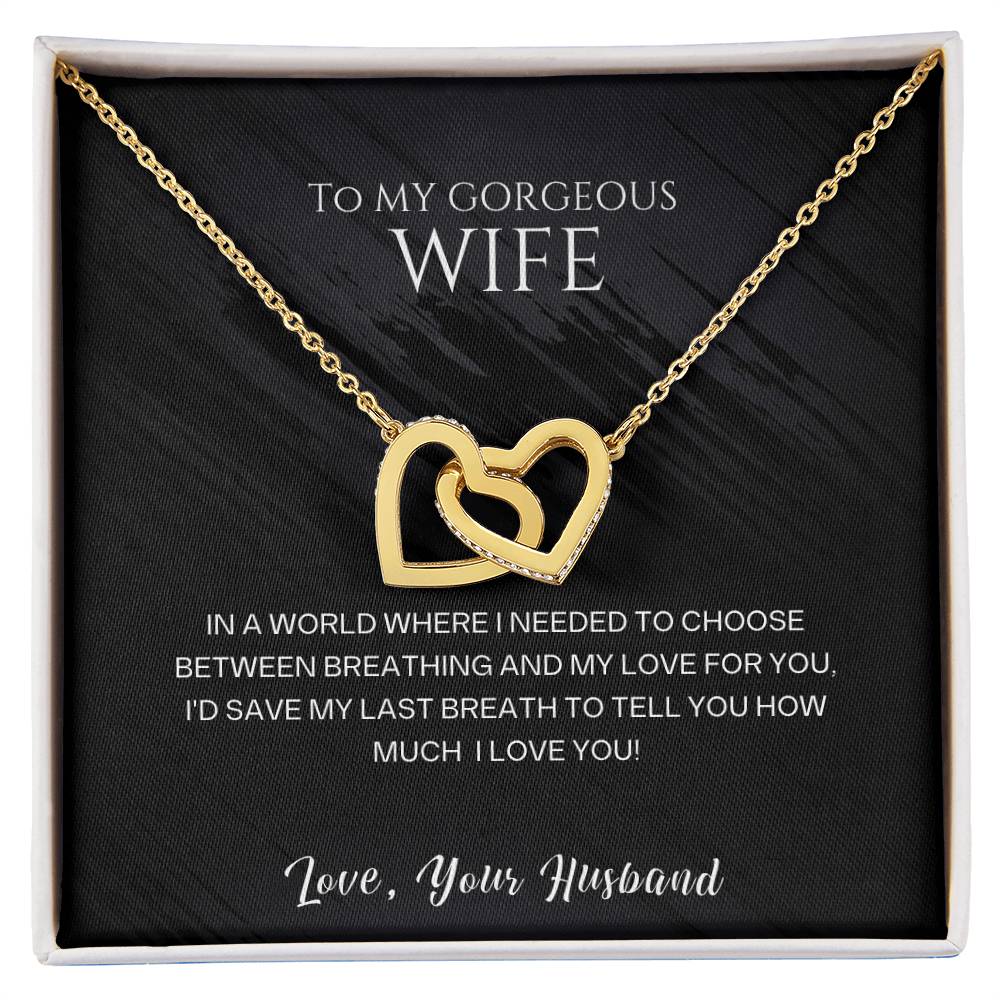 Never-ending Love Interlocking Hearts Necklace for Wife