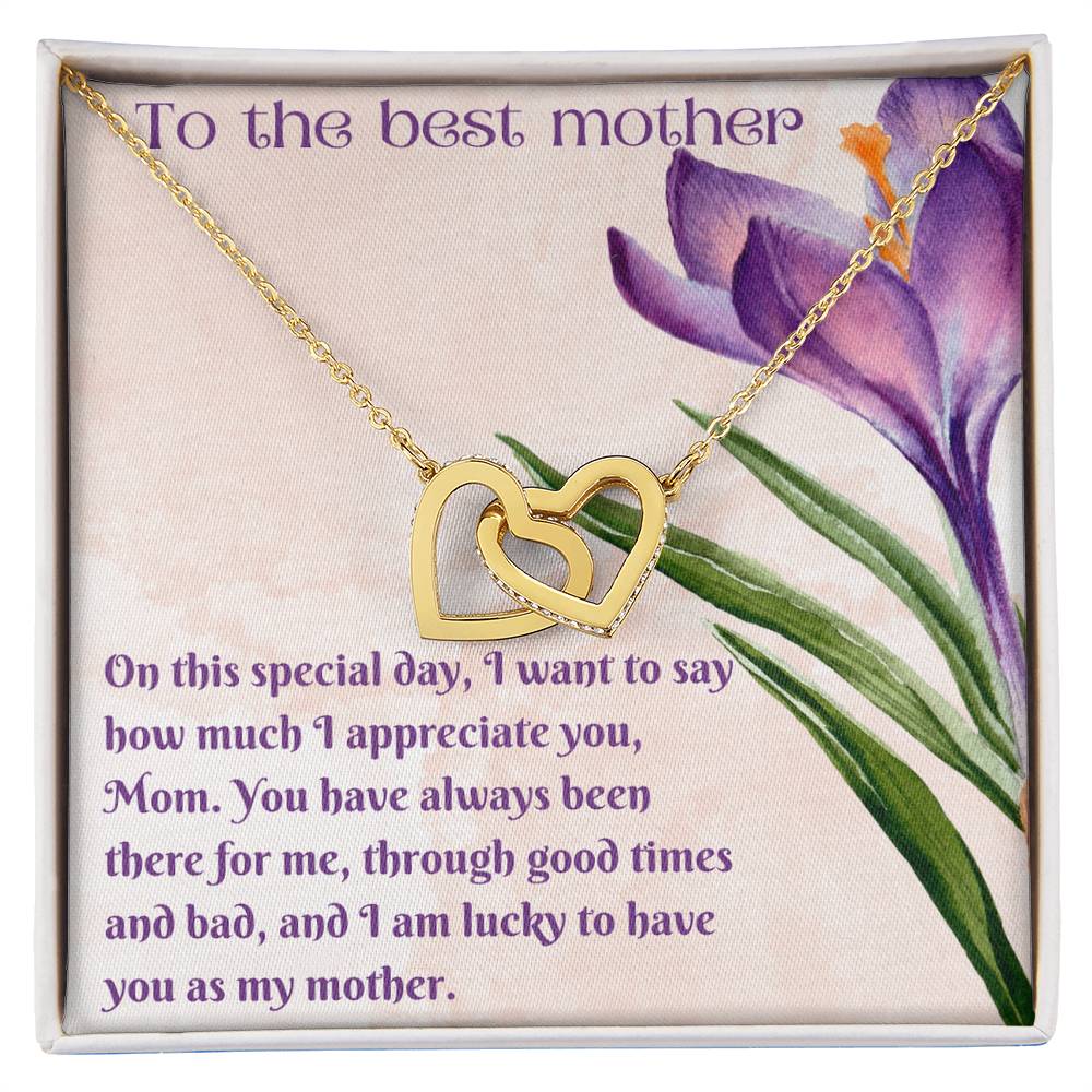 To the Best Mother Mother's Day Interlocking Hearts