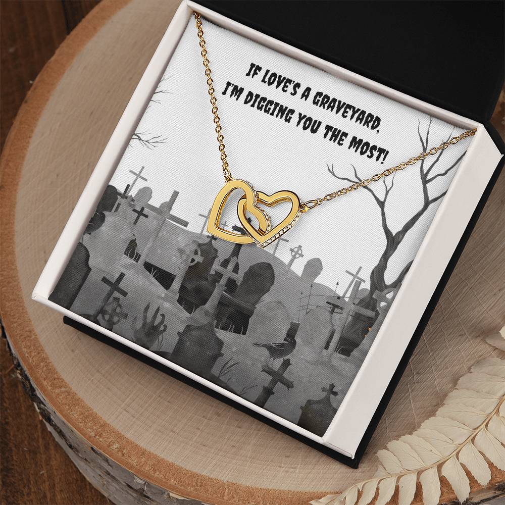 Halloween Interlocking Hearts Necklace