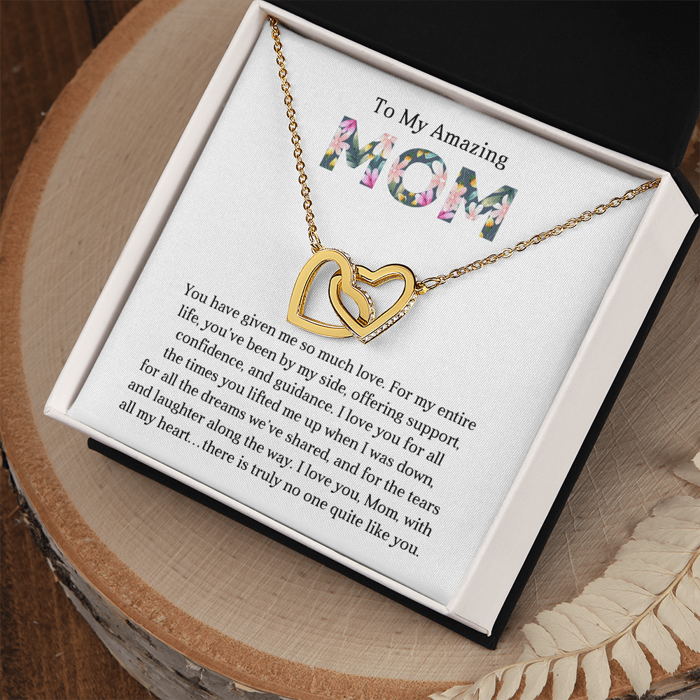 Interlocking Hearts Necklace for Mom