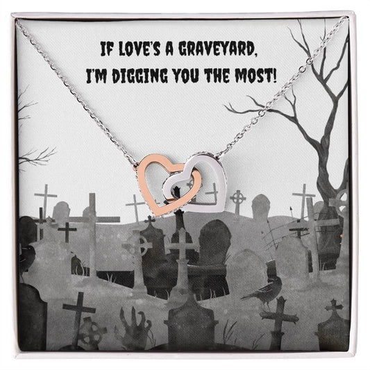 Halloween Interlocking Hearts Necklace