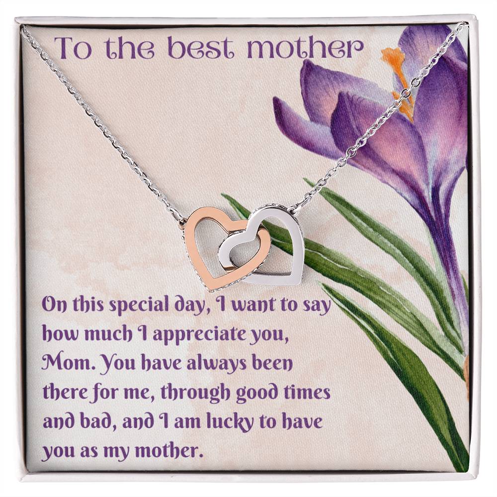 To the Best Mother Mother's Day Interlocking Hearts