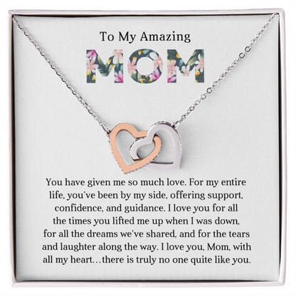 Interlocking Hearts Necklace for Mom
