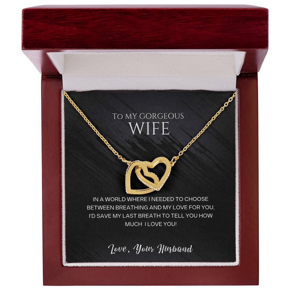 Never-ending Love Interlocking Hearts Necklace for Wife