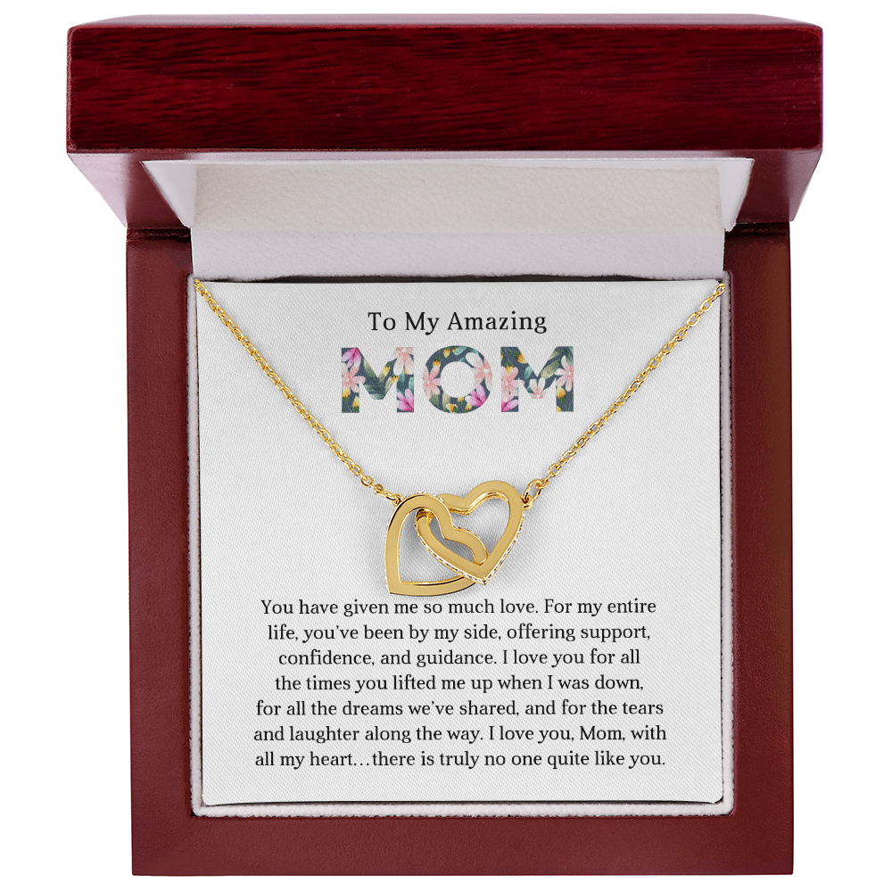 Interlocking Hearts Necklace for Mom