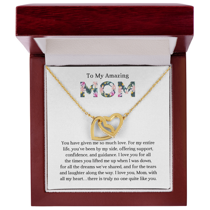 Interlocking Hearts Necklace for Mom