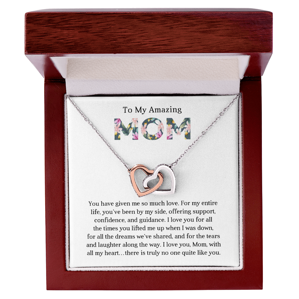 Interlocking Hearts Necklace for Mom