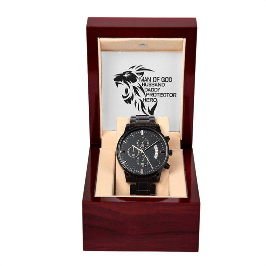 Black Chronograph Watch for Daddy