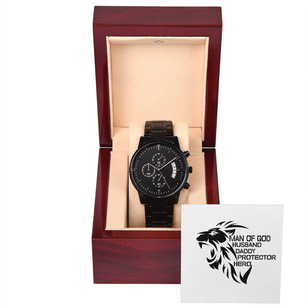 Black Chronograph Watch for Daddy