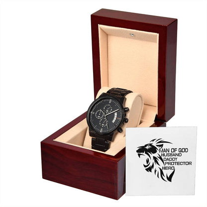 Black Chronograph Watch for Daddy