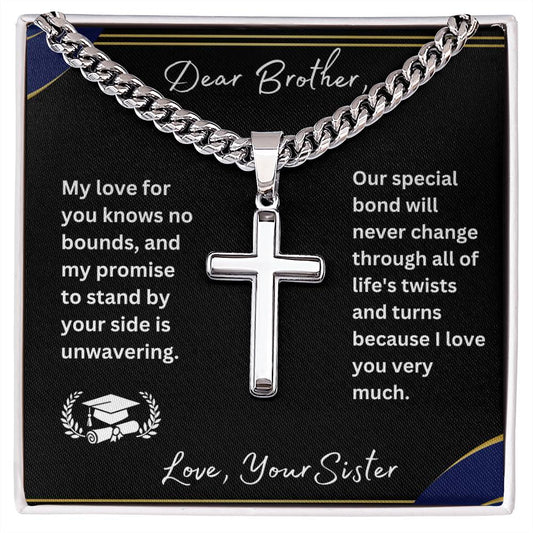 Brother Graduation Cross Necklace