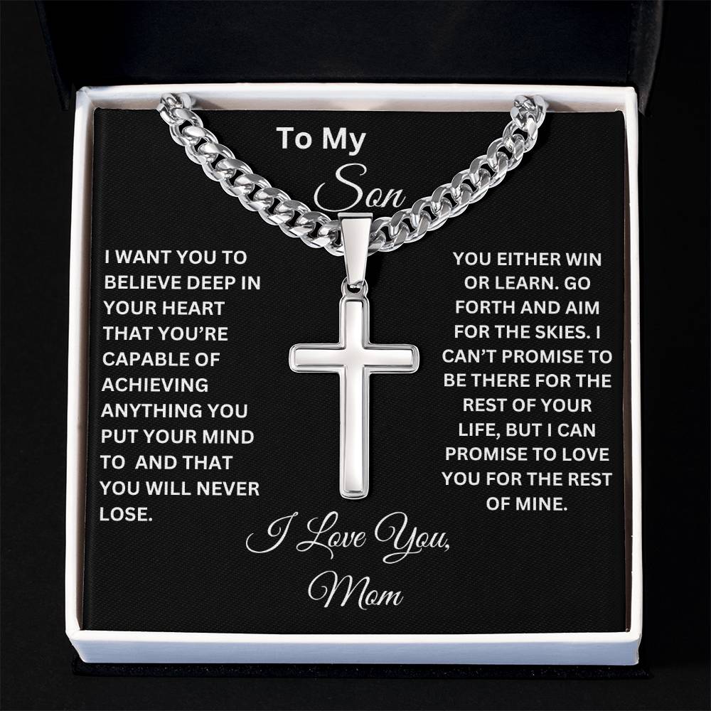 To My Son Cross Necklace