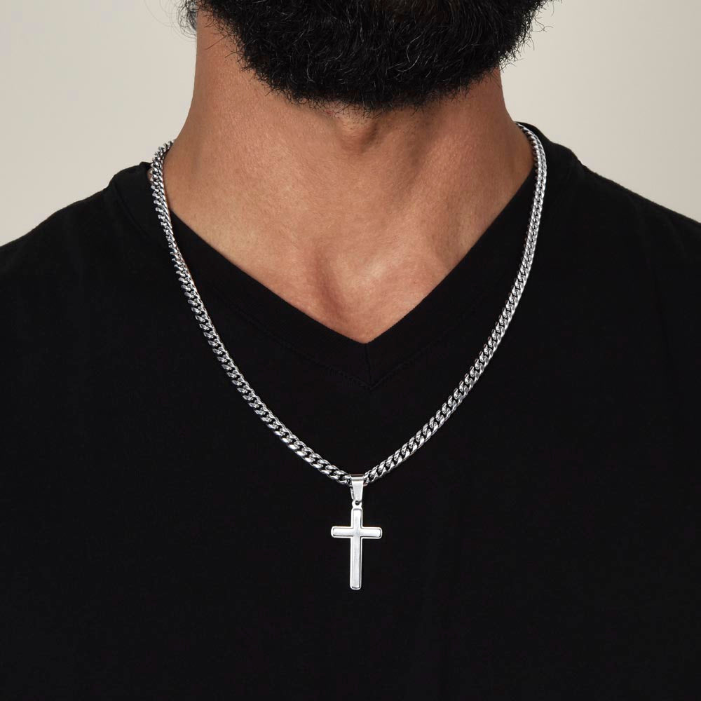 To Our Grandson Cross Necklace