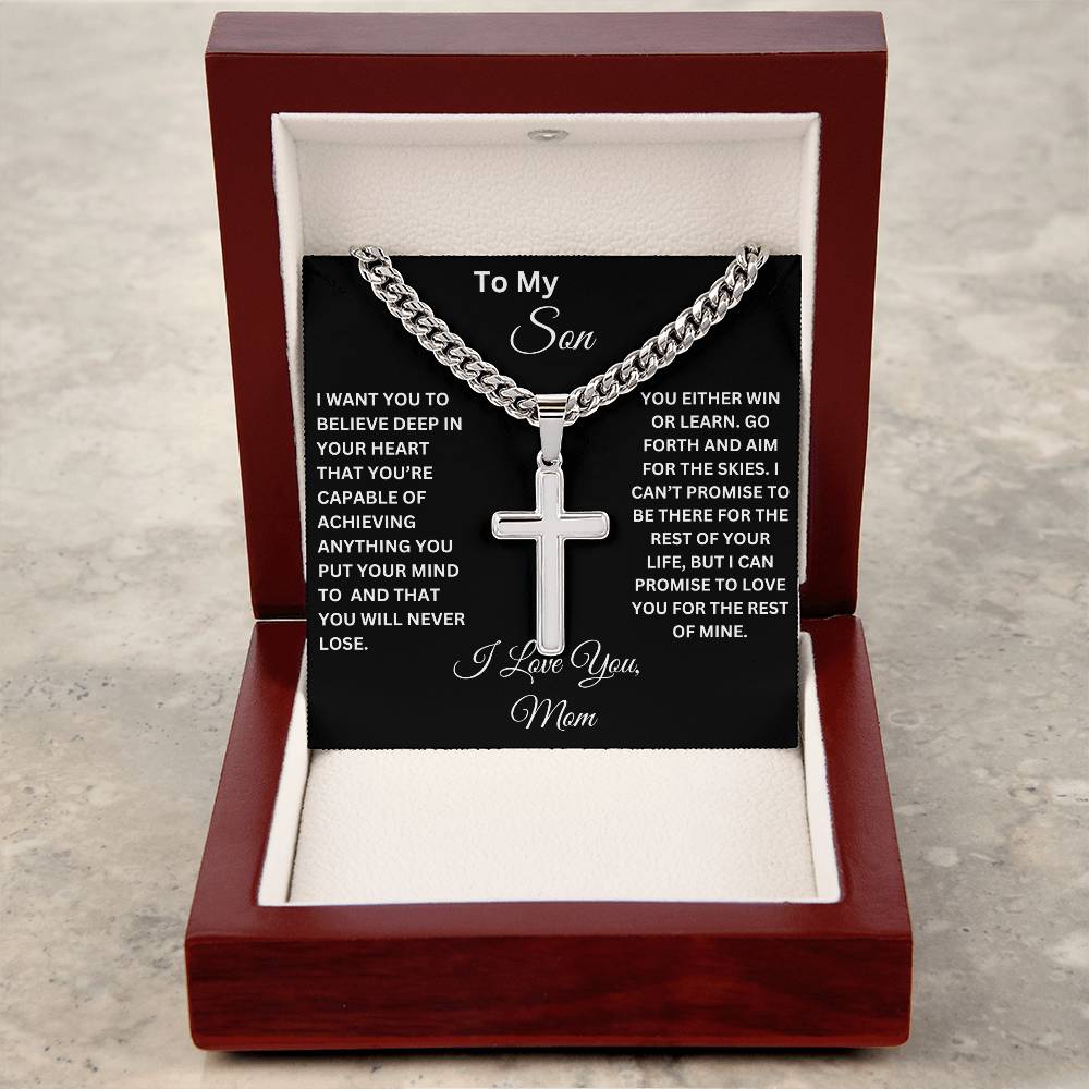 To My Son Cross Necklace