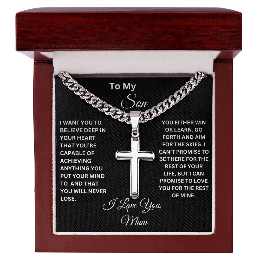 To My Son Cross Necklace