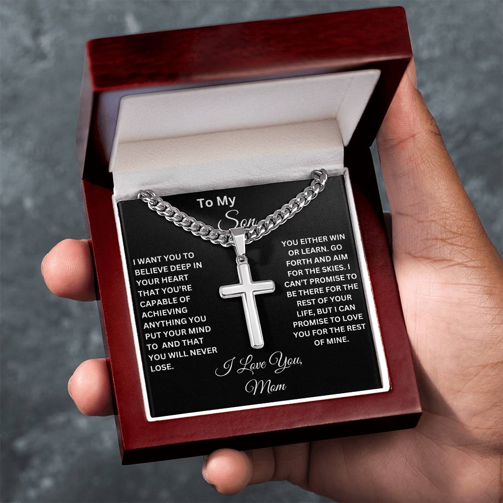 To My Son Cross Necklace