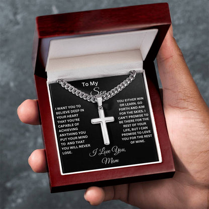 To My Son Cross Necklace