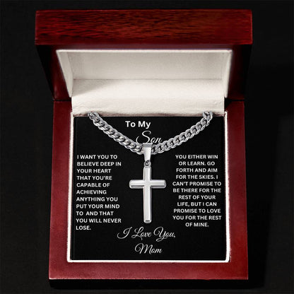 To My Son Cross Necklace