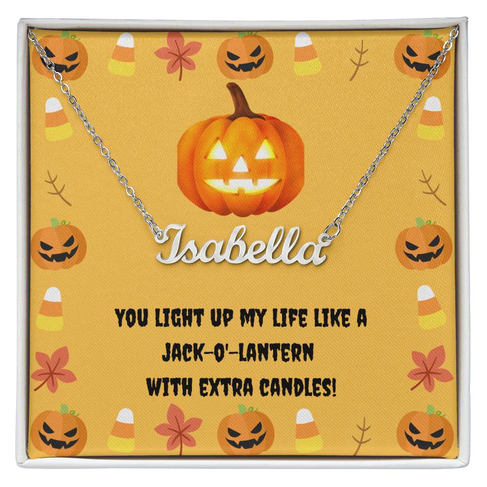 Halloween Love Name Necklace