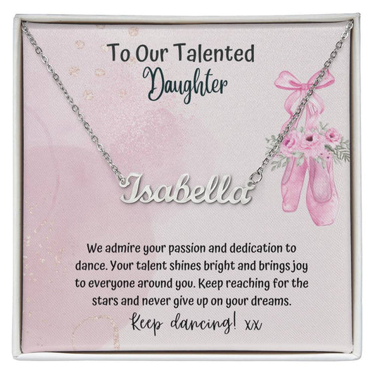 Ballerina Name Necklace