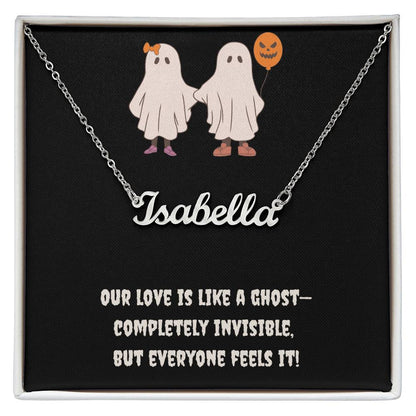 Halloween Love Name Necklace