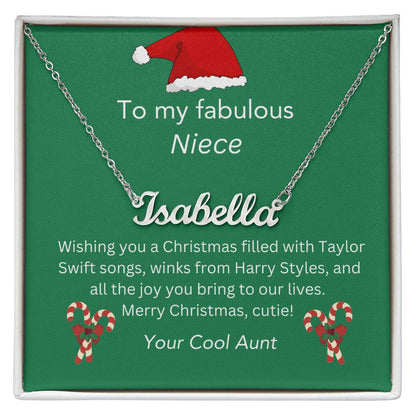 Niece Christmas Name Necklace