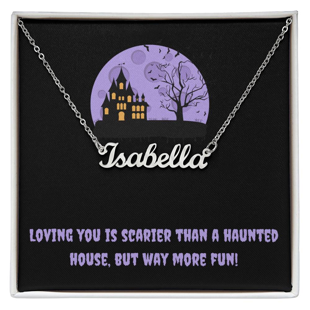 Haunted House Name Necklace