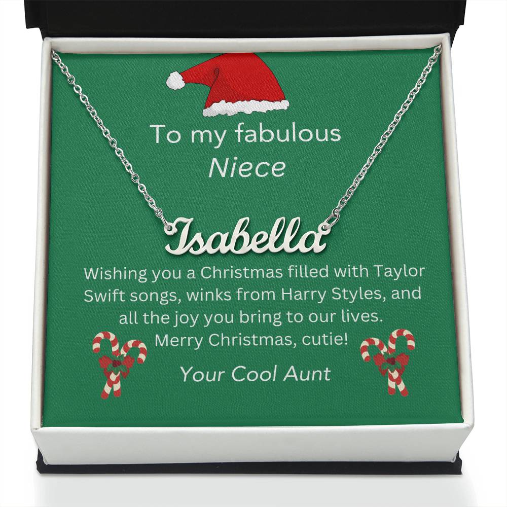 Niece Christmas Name Necklace