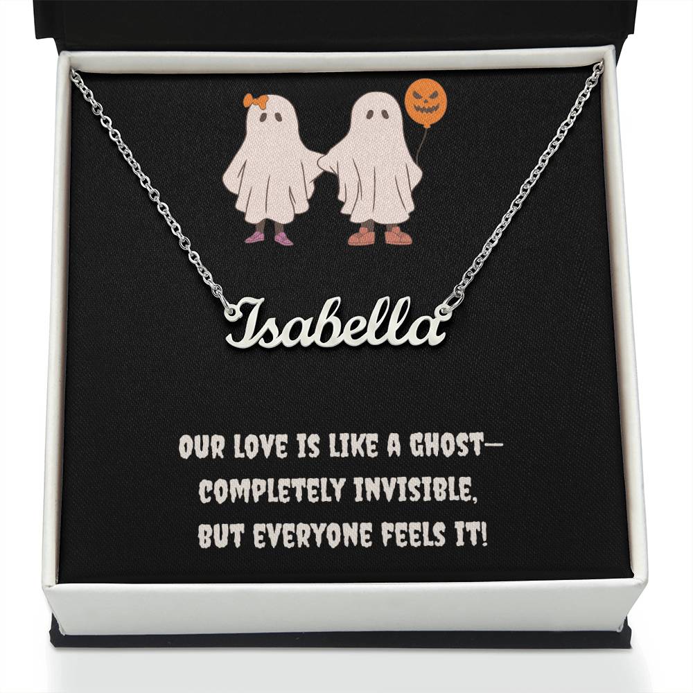 Halloween Love Name Necklace