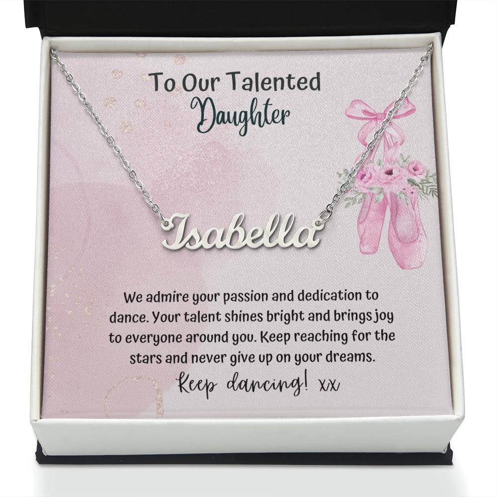 Ballerina Name Necklace