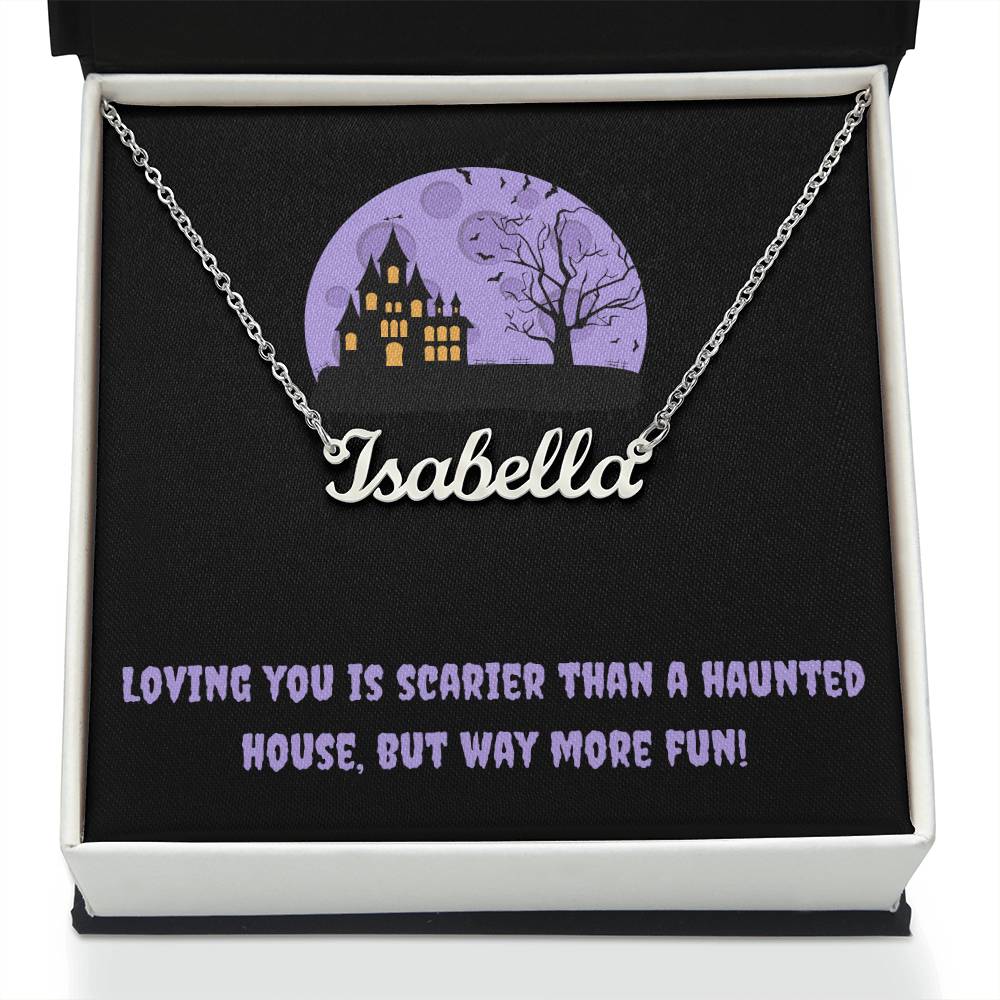 Haunted House Name Necklace