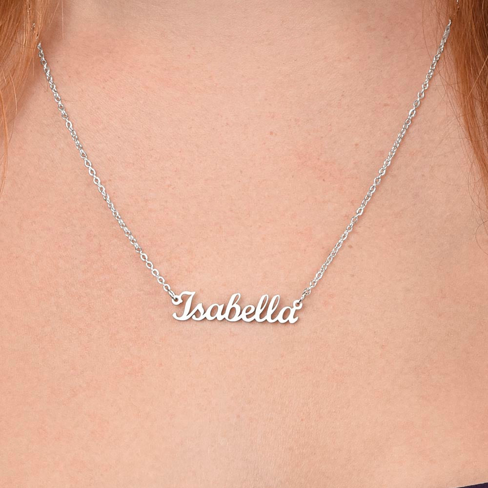 TO WIFE NAME NECKLACE FROM GRATEFUL HUSBAND