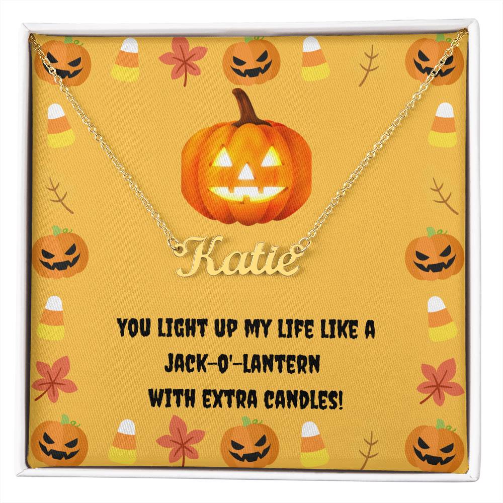 Halloween Love Name Necklace