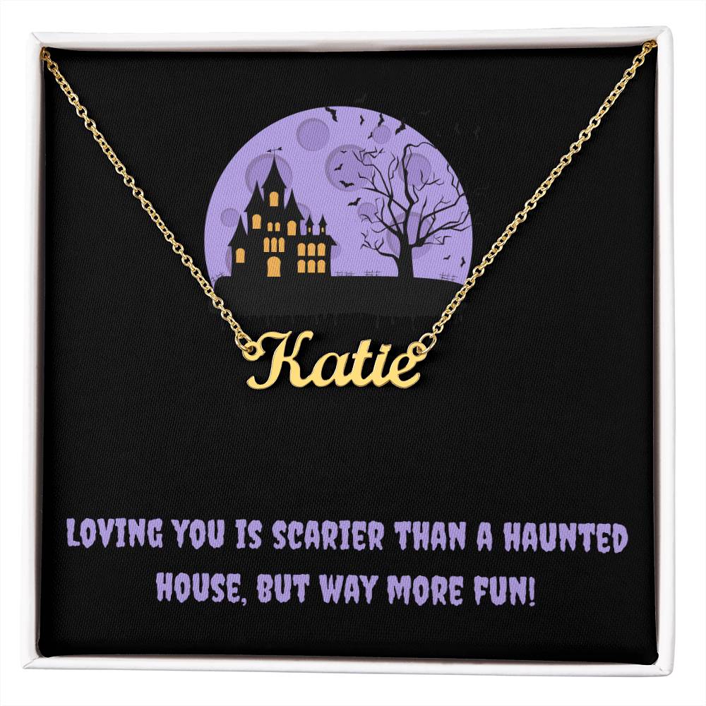 Haunted House Name Necklace