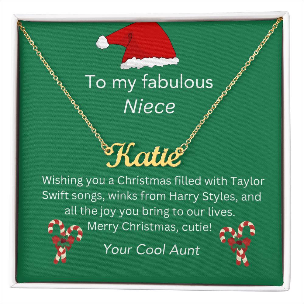 Niece Christmas Name Necklace