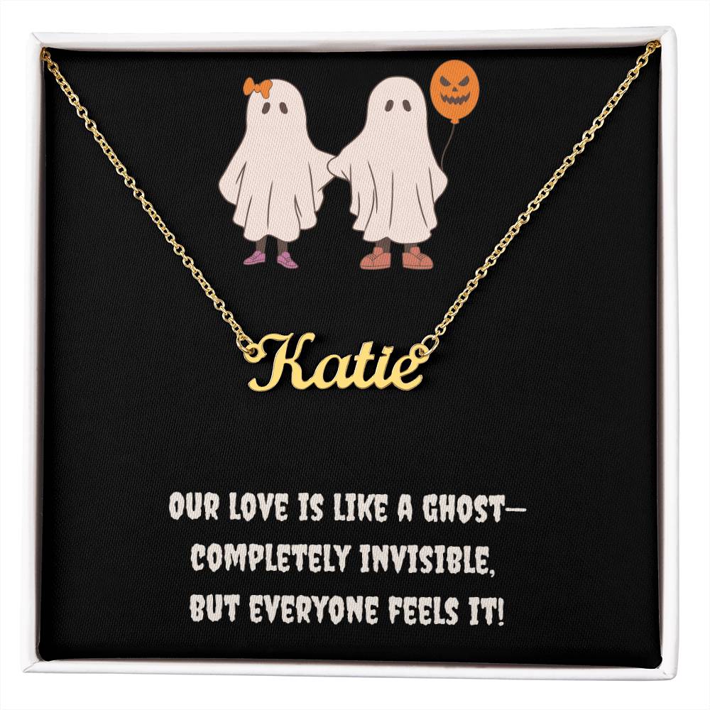 Halloween Love Name Necklace