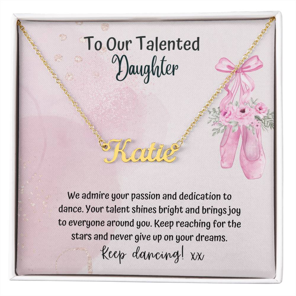 Ballerina Name Necklace