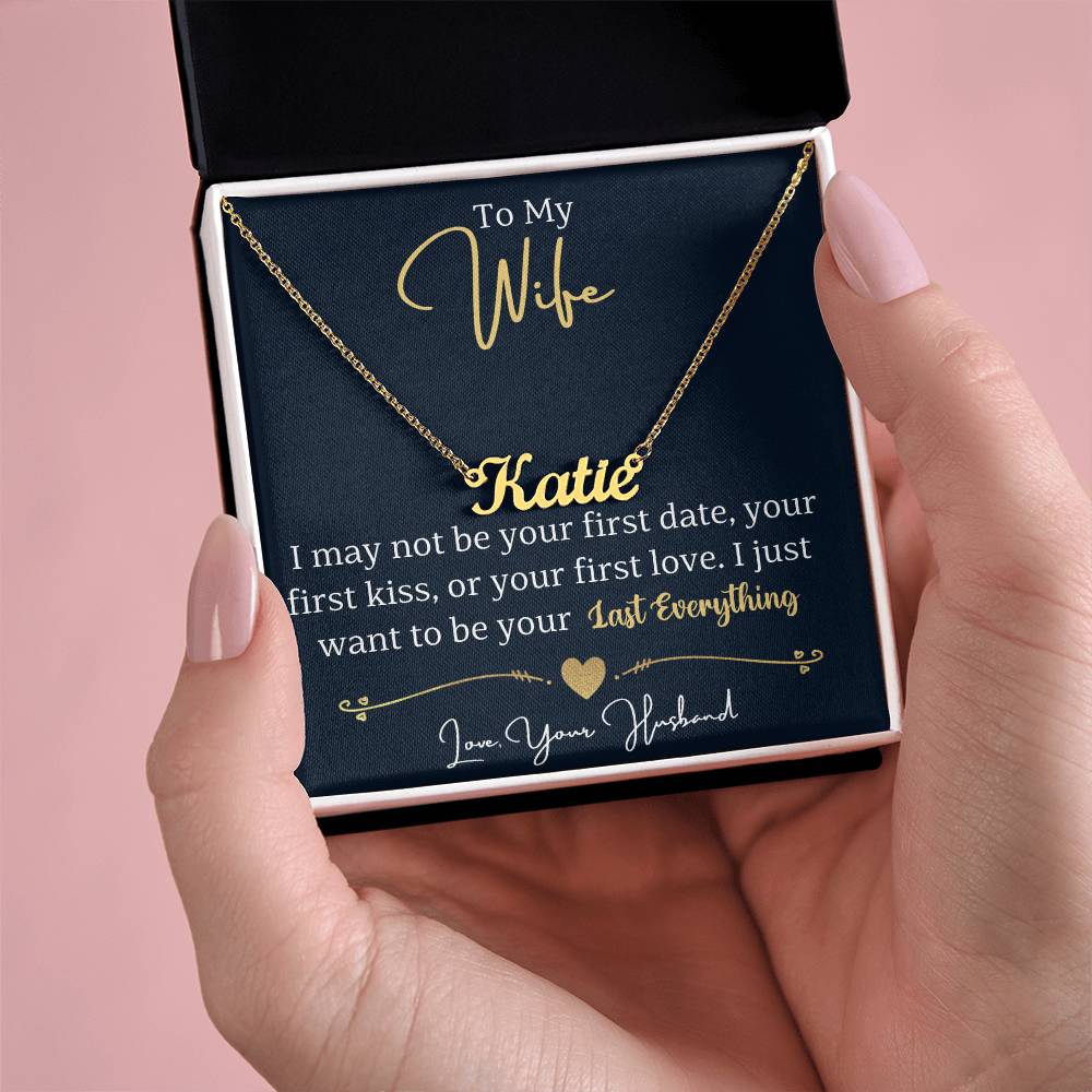 Your Last Everything Personalized Name Necklace for Wife