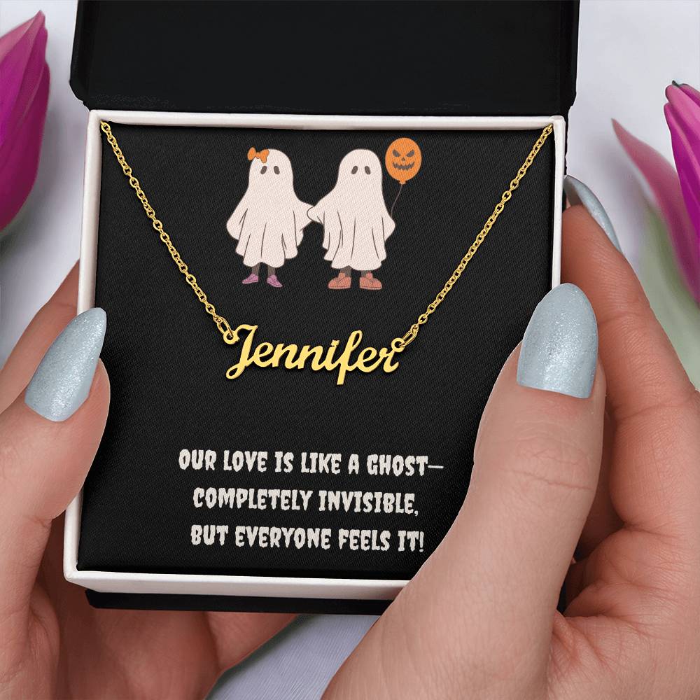 Halloween Love Name Necklace