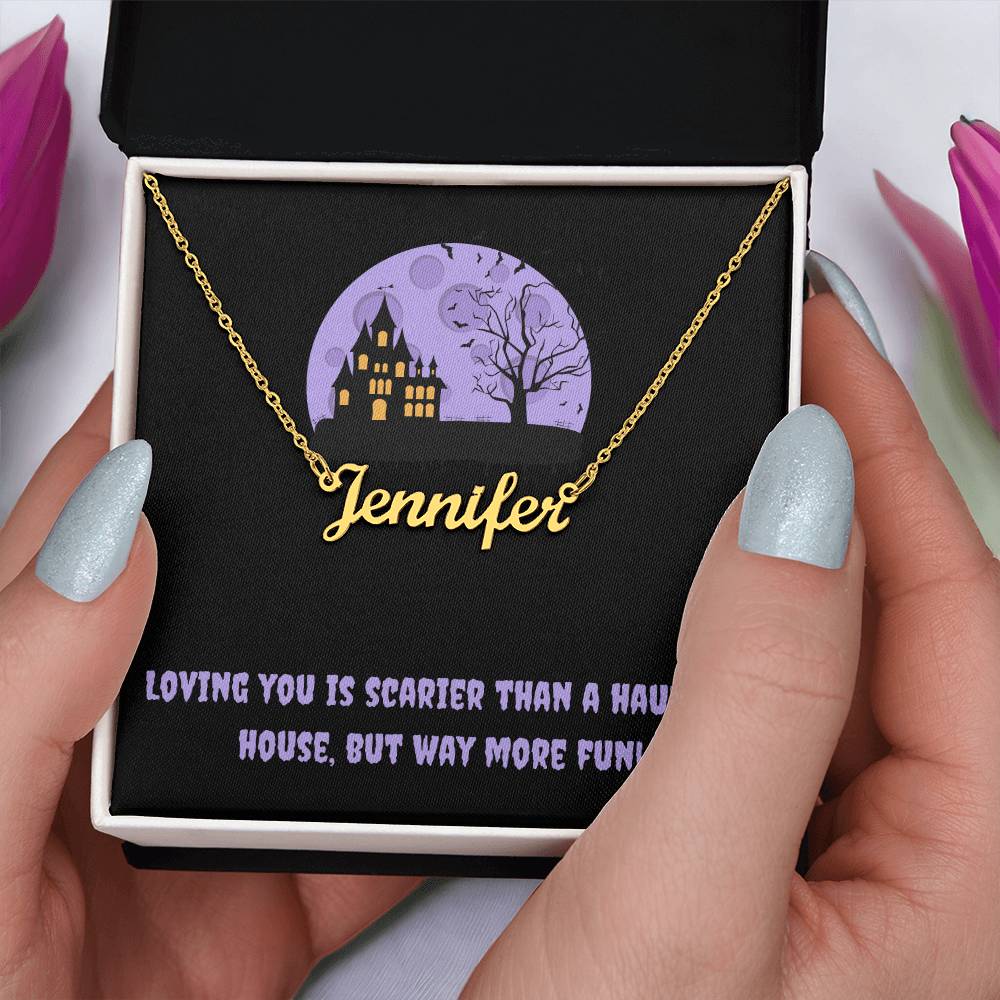 Haunted House Name Necklace