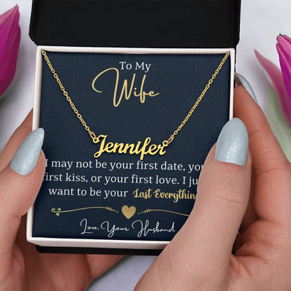 Your Last Everything Personalized Name Necklace for Wife